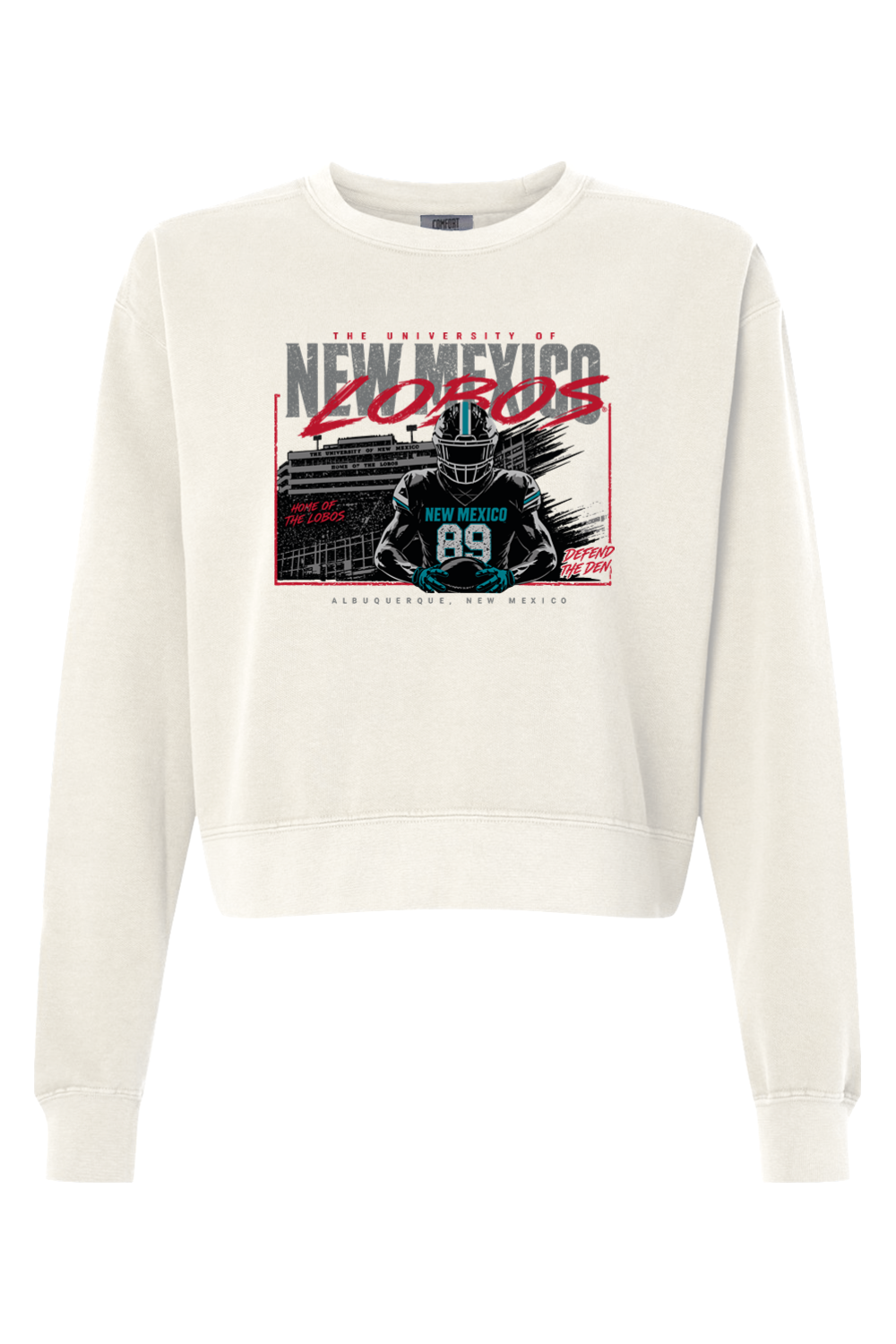 Lobos Stadium - Comfort Colors Women's Garment-Dyed Mid-Length Crewneck Sweatshirt