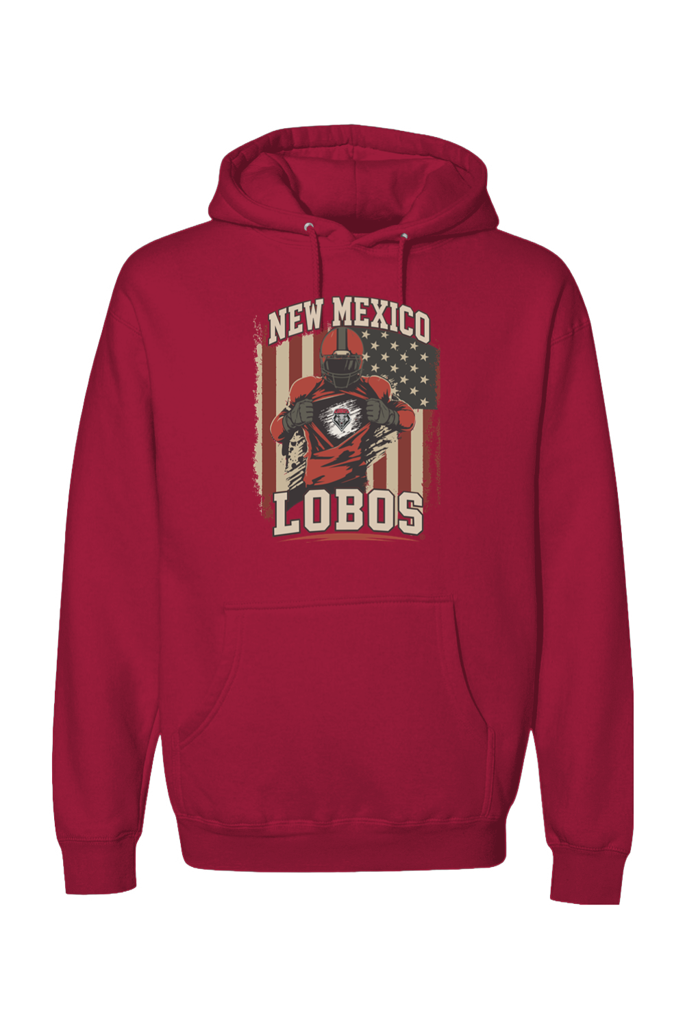 Lobos Gridiron Flag - Independent Trading Co. Heavyweight Hooded Sweatshirt