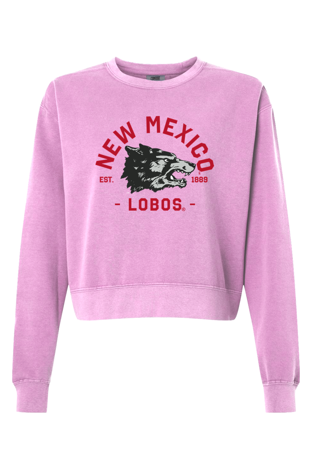Lobos Vintage 1889 - Comfort Colors Women's Garment-Dyed Mid-Length Crewneck Sweatshirt