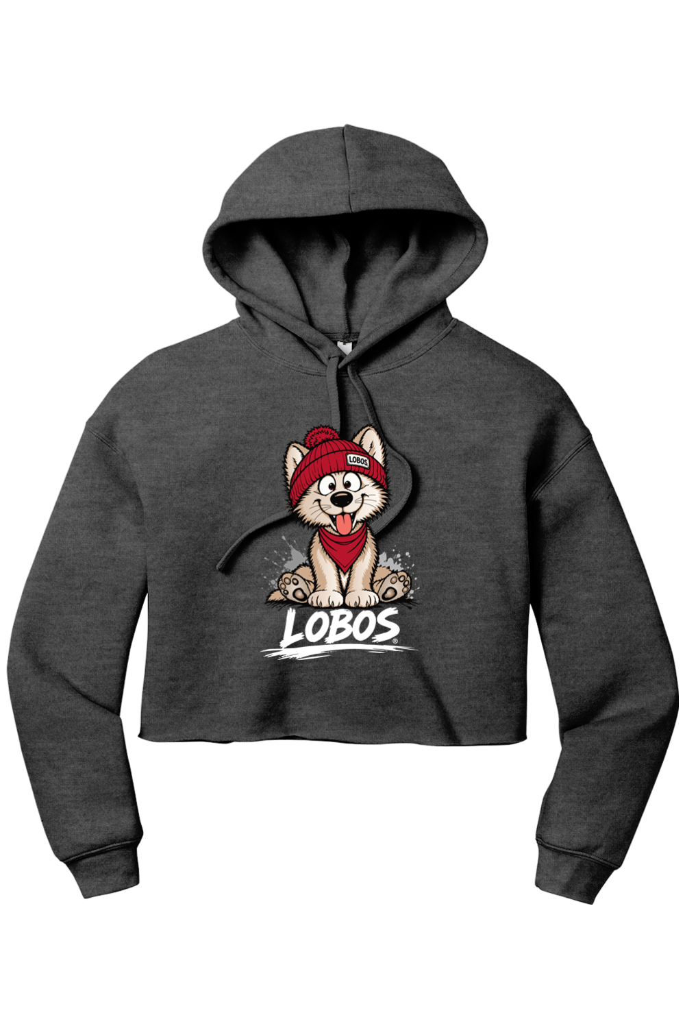 Lobo Pup - BELLA+CANVAS Women’s Sponge Fleece Cropped Fleece Hoodie