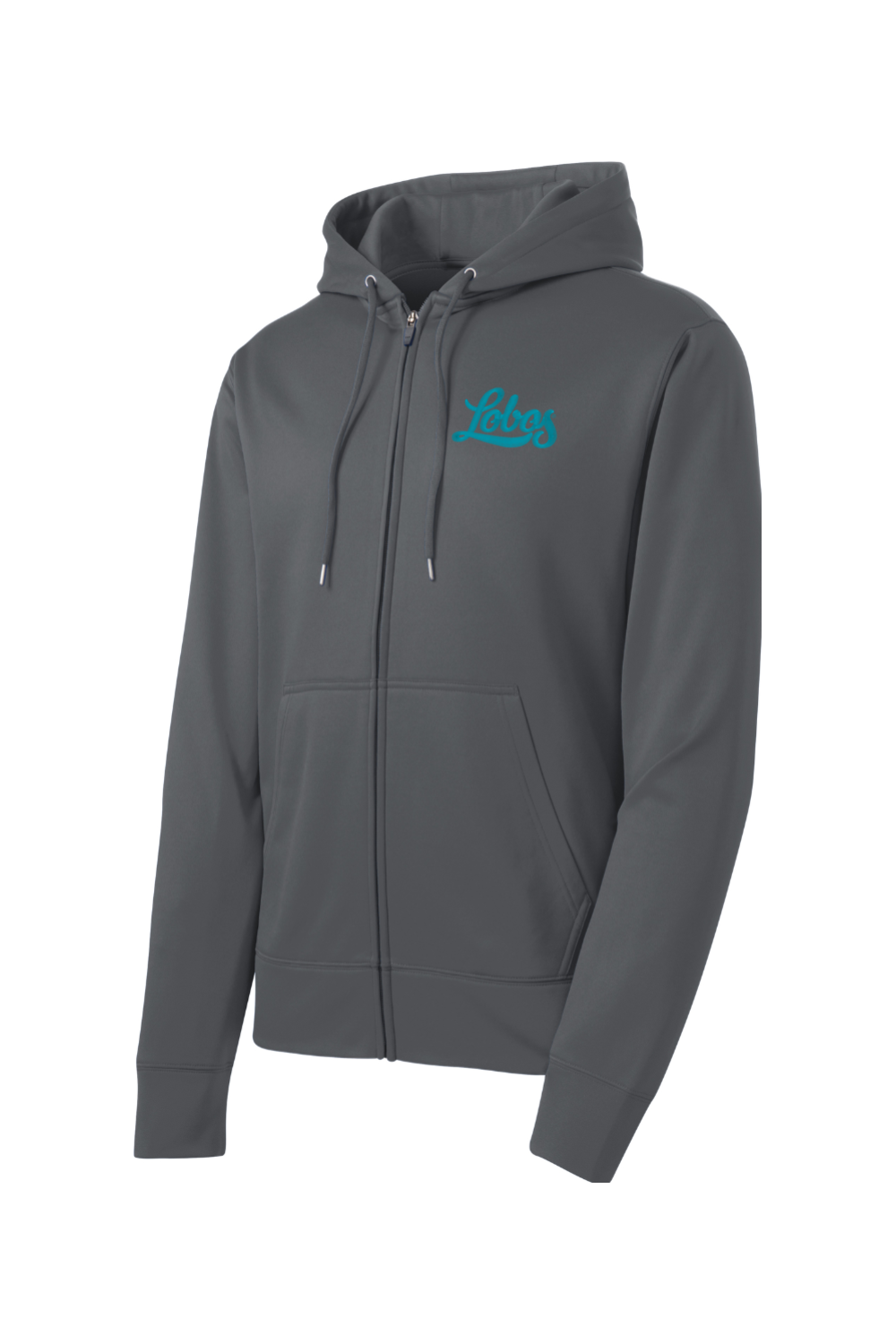 Lobos Script - Sport-Tek® Sport-Wick® Fleece Full-Zip Hooded Jacket