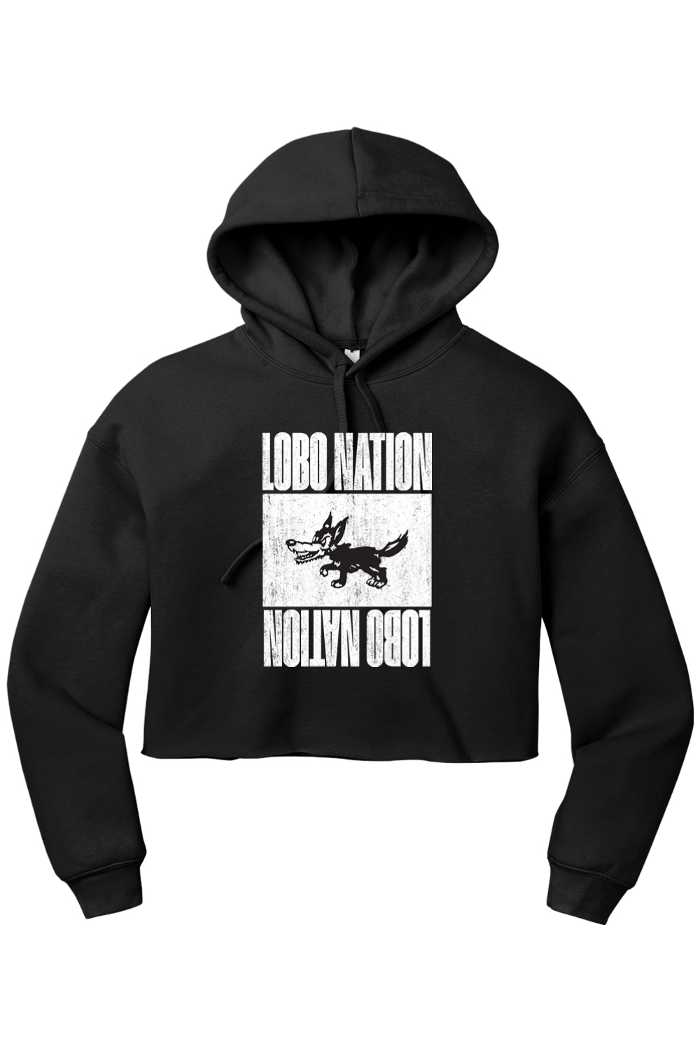 Lobo Nation Vintage - BELLA+CANVAS Women’s Sponge Fleece Cropped Fleece Hoodie