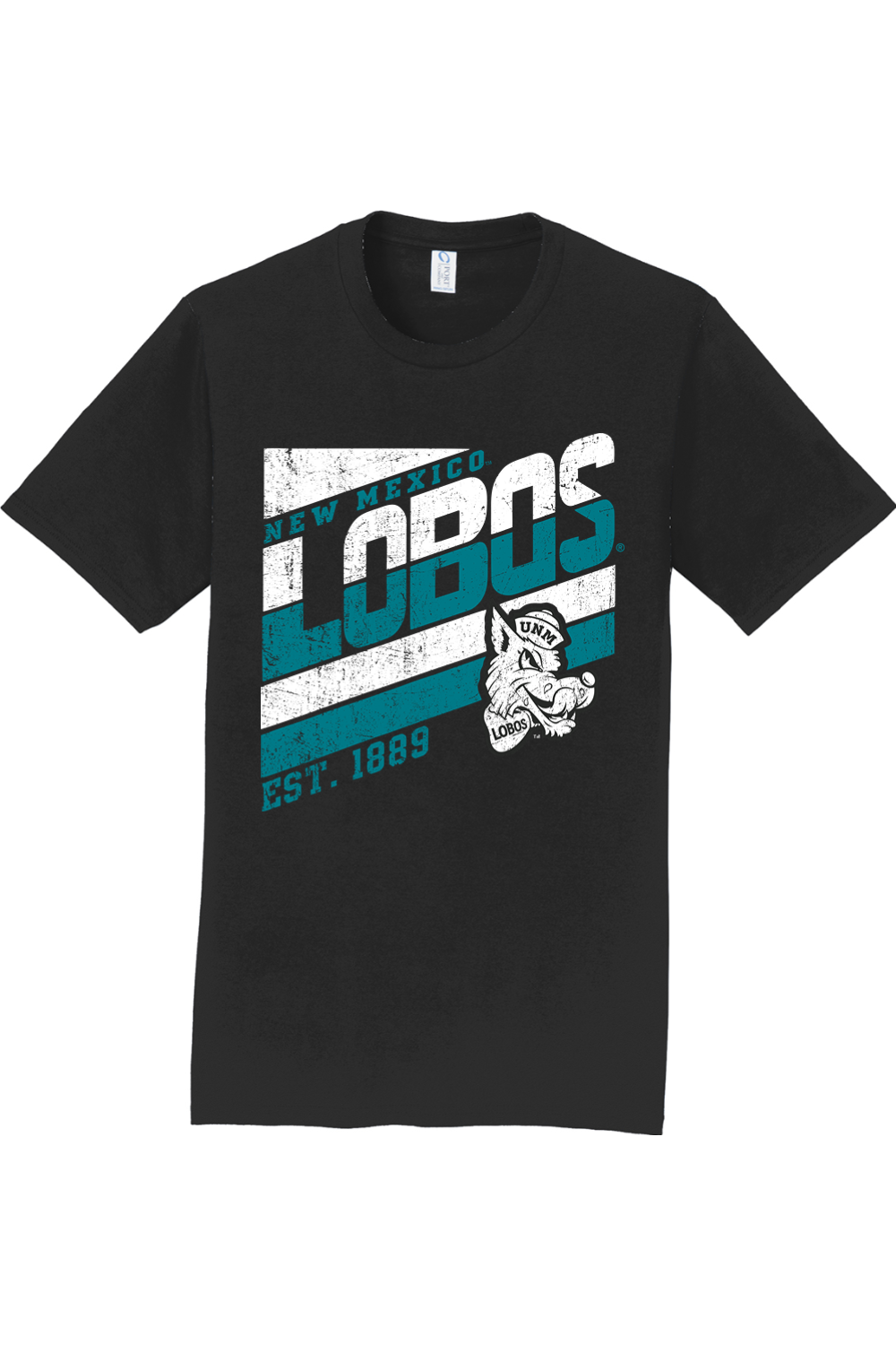 Lobos Retro-Stripe - Port & Company Fan Favorite Tee