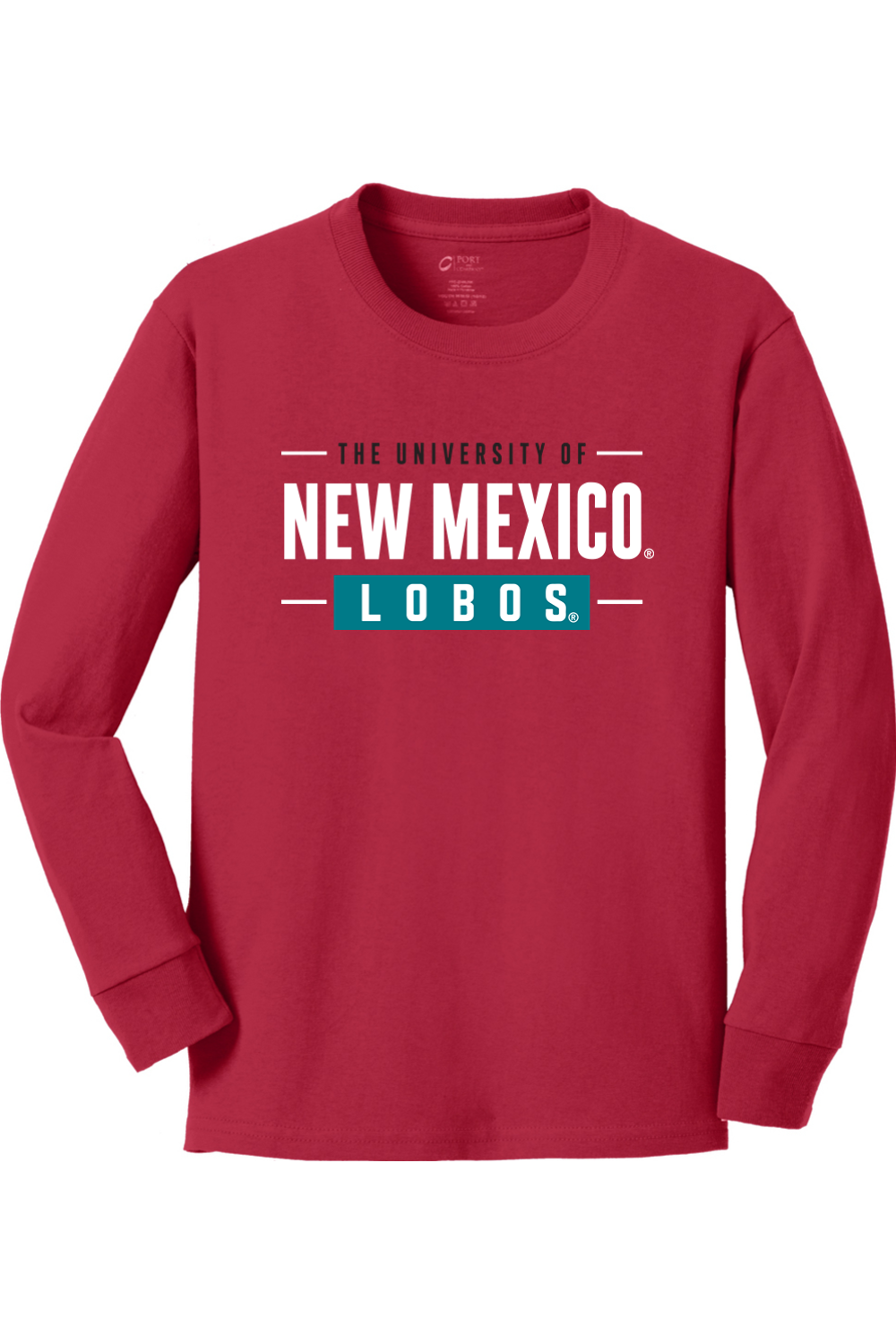 New Mexico Bold - Youth Port & Company Long Sleeve Core Cotton Tee