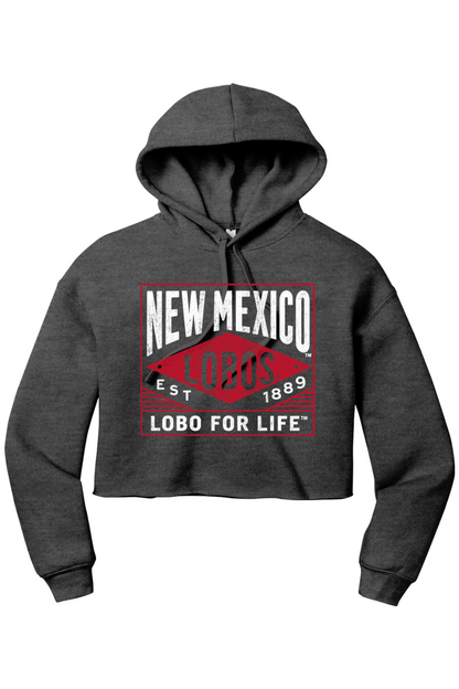Lobo for Life 1889 - BELLA+CANVAS Women’s Sponge Fleece Cropped Fleece Hoodie