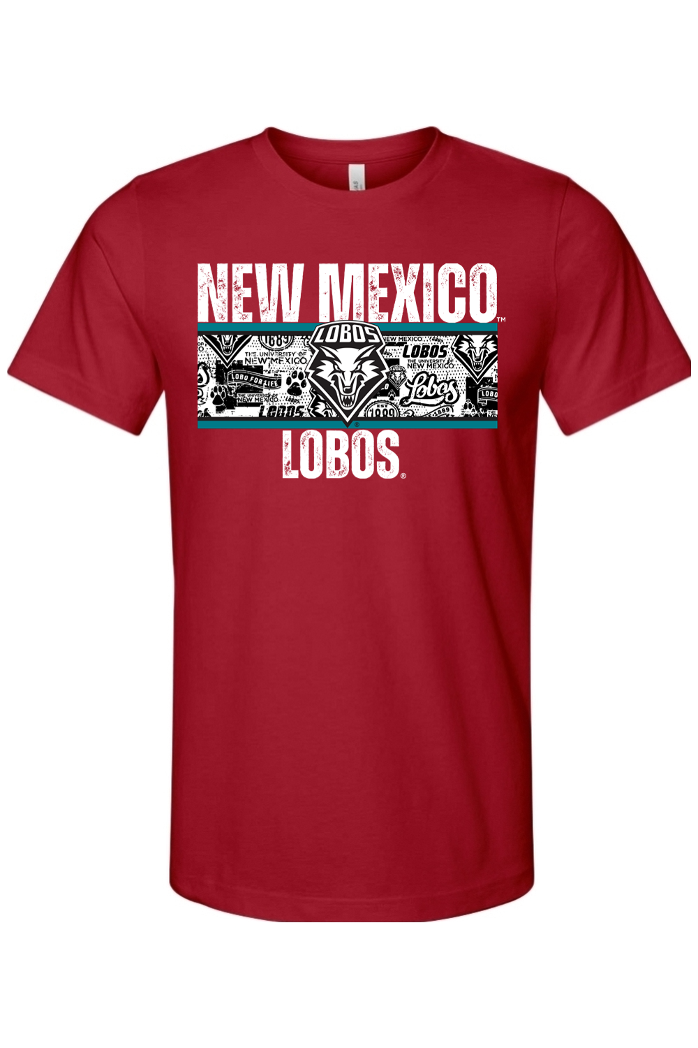 Lobos Heritage Collage - Bella + Canvas Jersey Tee