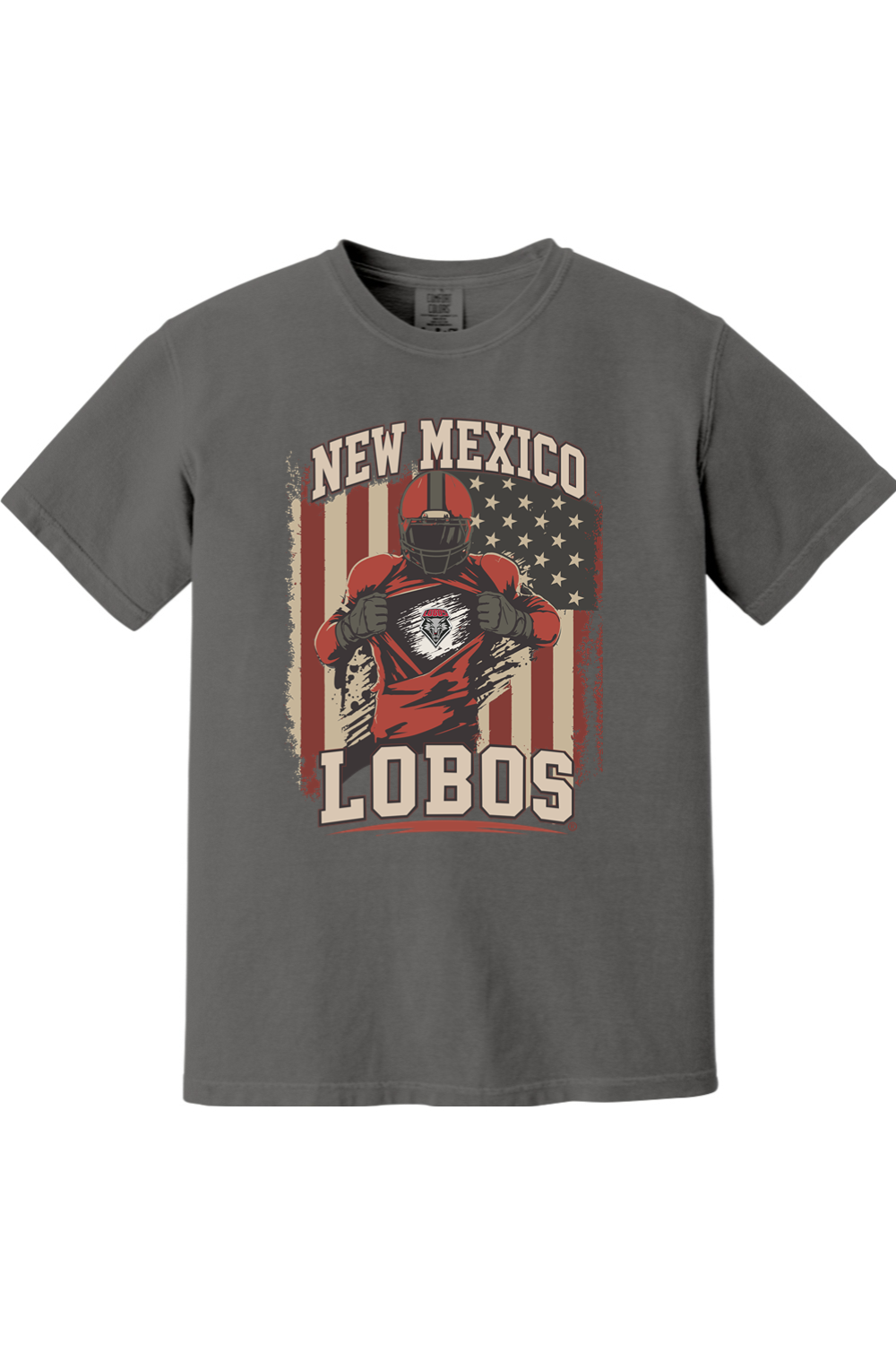 Lobos Gridiron Flag - Comfort Colors Ringspun Short Sleeve Shirt