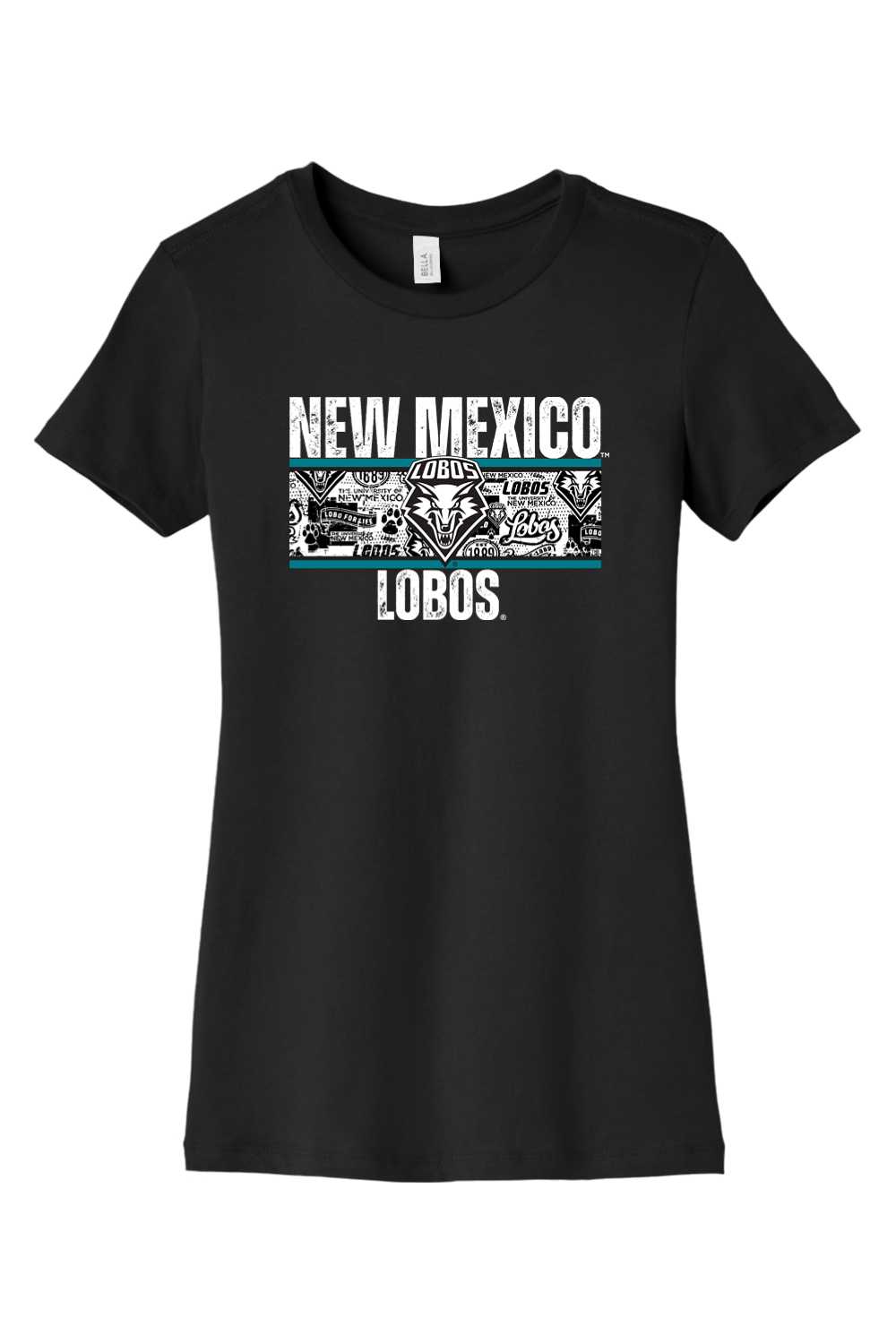 Lobos Heritage Collage - BELLA+CANVAS Women’s Slim Fit Tee