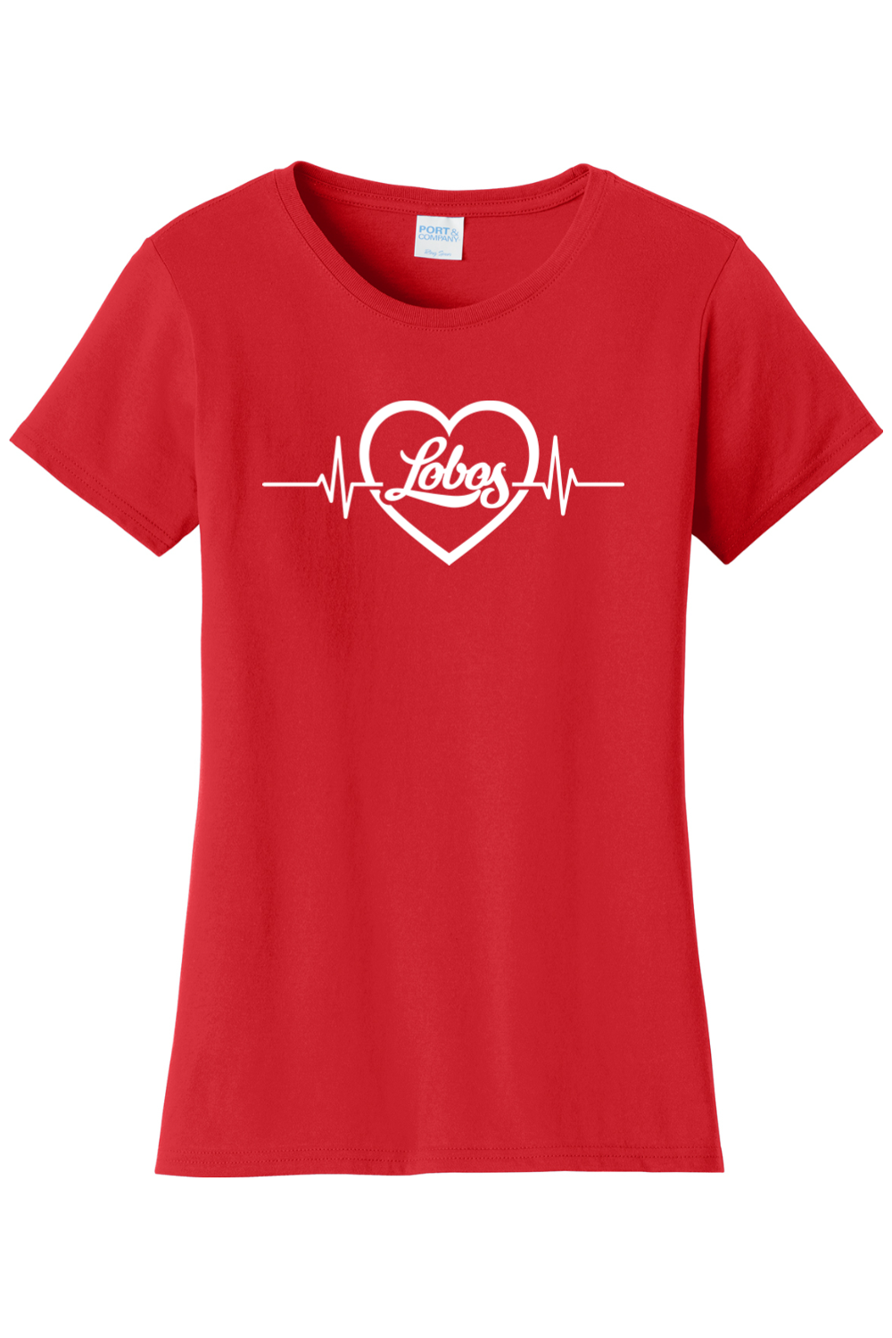 Lobos Heartbeat - Port & Company Ladies Fan Favorite Tee