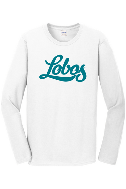 Lobos Script - Gildan Softstyle Long Sleeve T-Shirt