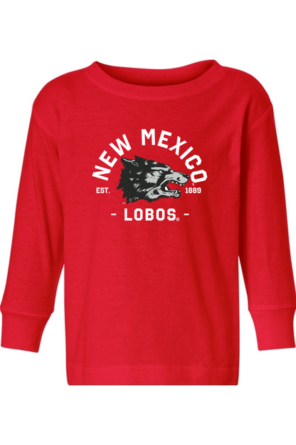 Lobos Vintage 1889 - Rabbit Skins Toddler Long Sleeve Fine Jersey Tee