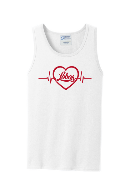 Lobos Heartbeat - Port & Company Core Cotton Tank Top