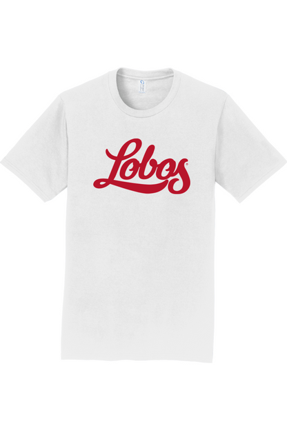 Lobos Script - Port & Company Fan Favorite Tee