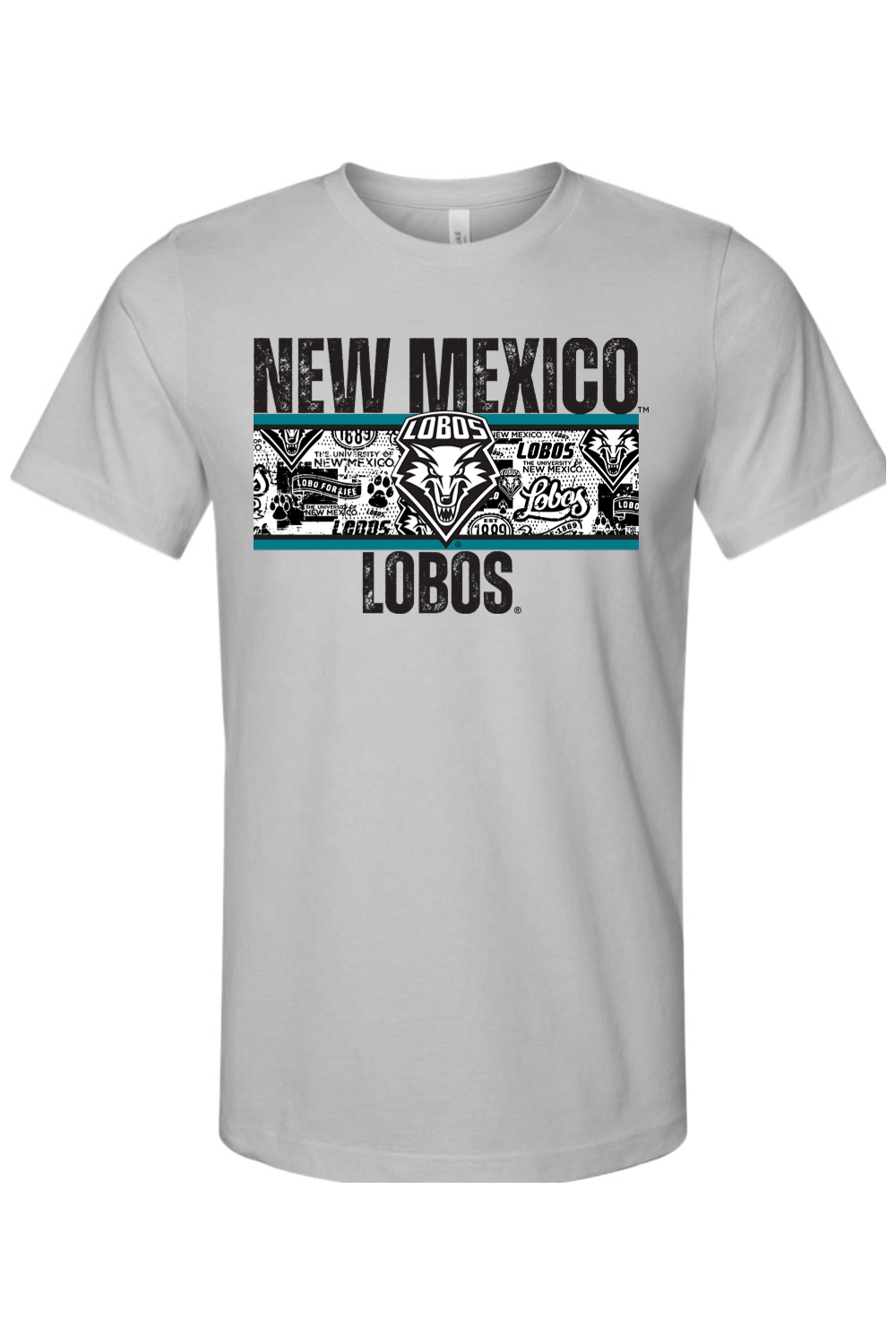 Lobos Heritage Collage - Bella + Canvas Jersey Tee