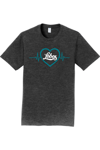 Lobos Beating Heart - Port & Company Fan Favorite Tee