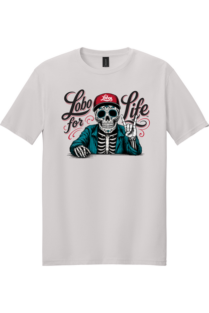 Lobo for Life Sugar Skull - Gildan Softstyle T-Shirt