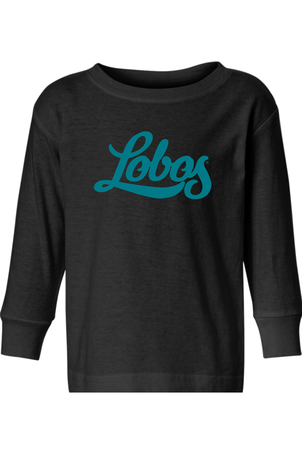 Lobos Script - Rabbit Skins Toddler Long Sleeve Fine Jersey Tee