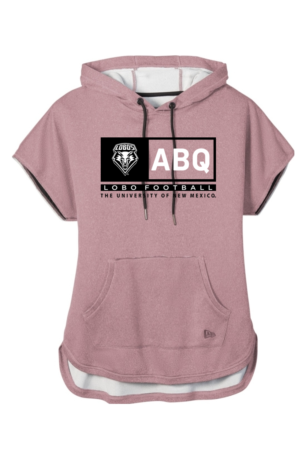 ABQ Heritage Football - New Era Ladies Performance Terry Short Sleeve Hoodie