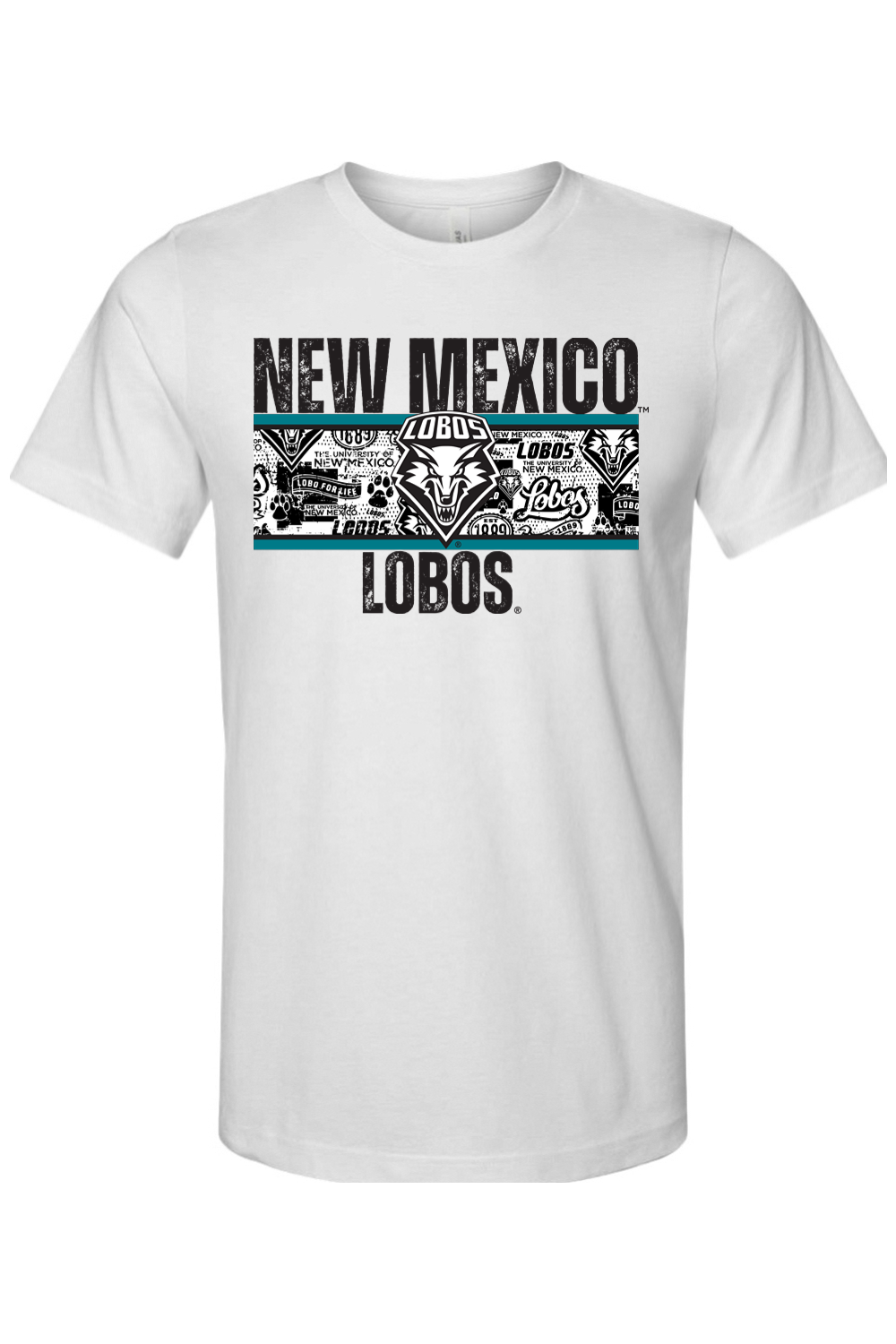 Lobos Heritage Collage - Bella + Canvas Jersey Tee