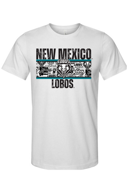 Lobos Heritage Collage - Bella + Canvas Jersey Tee