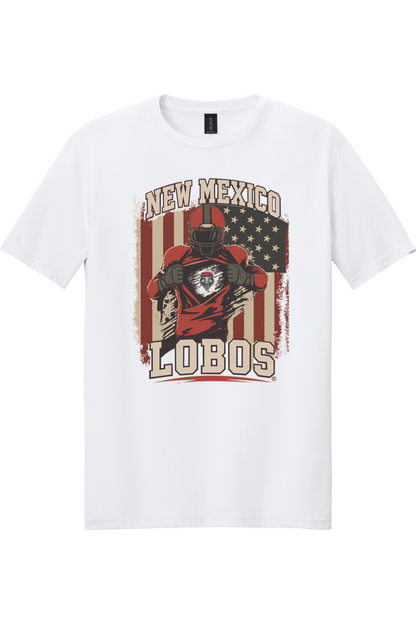 Lobos Gridiron Flag - Gildan Softstyle T-Shirt