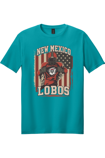 Lobos Gridiron Flag - Gildan Softstyle T-Shirt