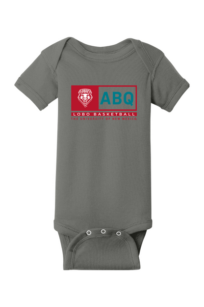 ABQ Heritage Basketball - Rabbit Skins Infant Short Sleeve Baby Rib Bodysuit