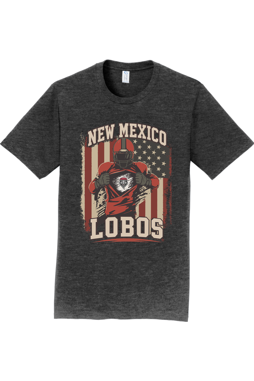 Lobos Gridiron Flag - Port & Company Fan Favorite Tee