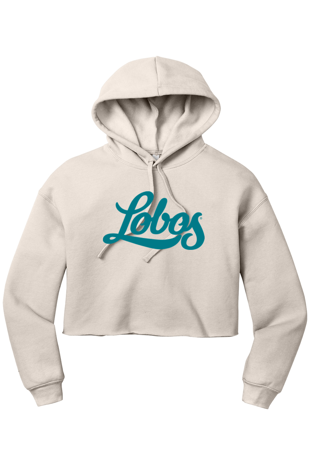 Lobos Script - BELLA+CANVAS Women’s Sponge Fleece Cropped Fleece Hoodie