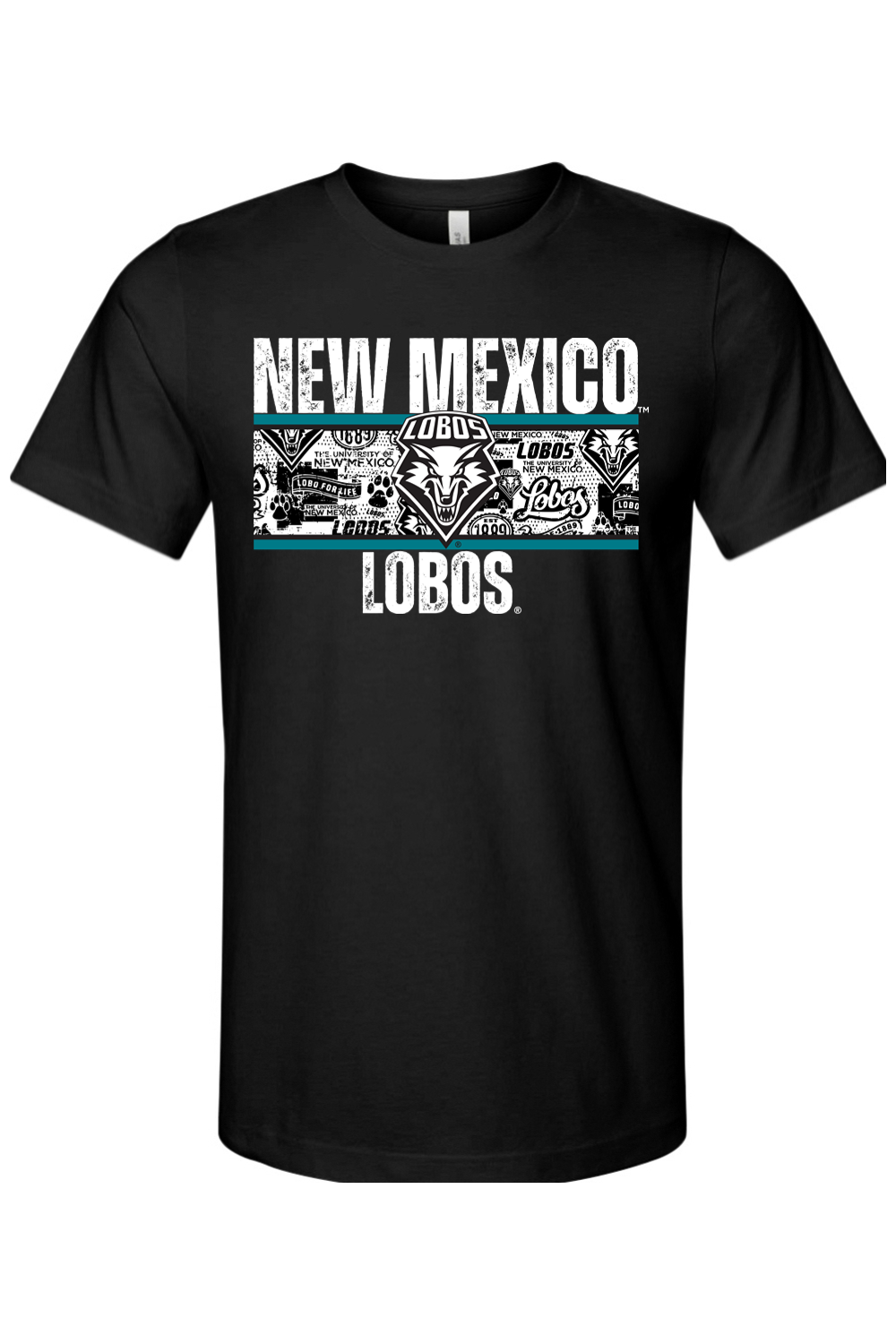 Lobos Heritage Collage - Bella + Canvas Jersey Tee