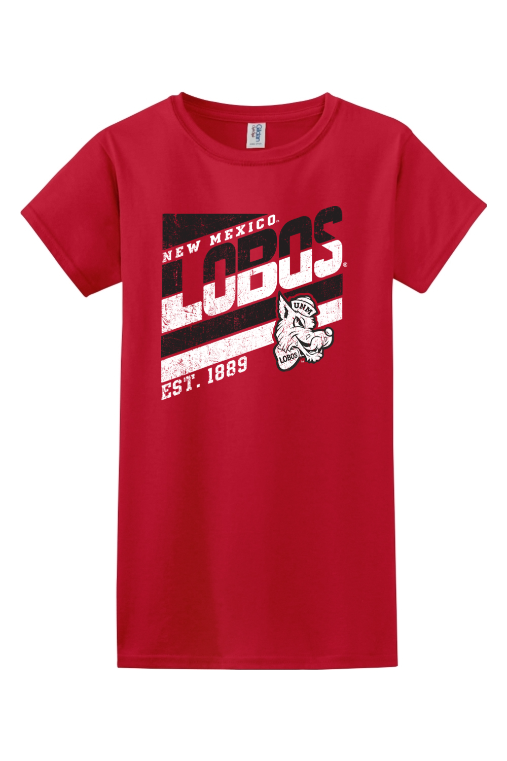 Lobos Retro-Stripe - Gildan Softstyle Ladies' T-Shirt