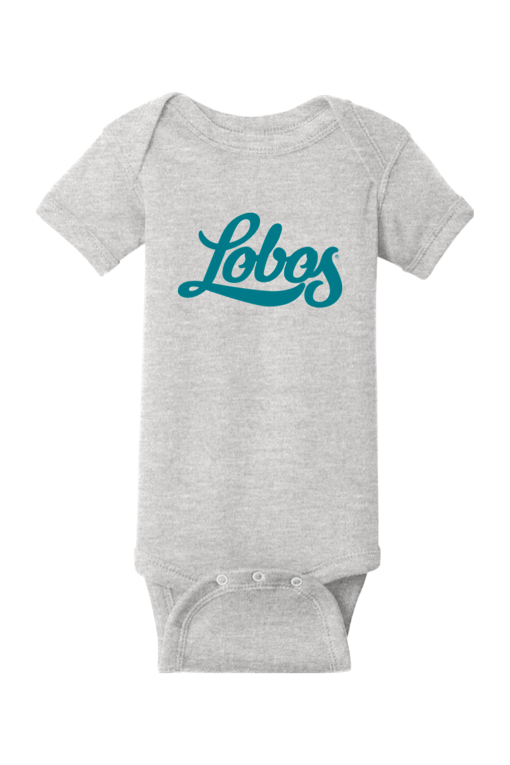 Lobos Script - Rabbit Skins Infant Short Sleeve Baby Rib Bodysuit