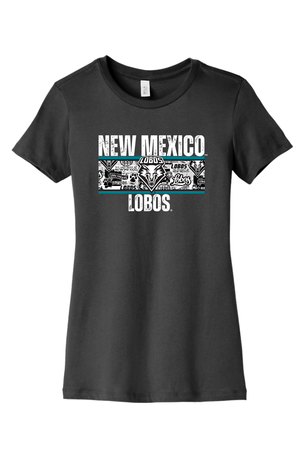Lobos Heritage Collage - BELLA+CANVAS Women’s Slim Fit Tee