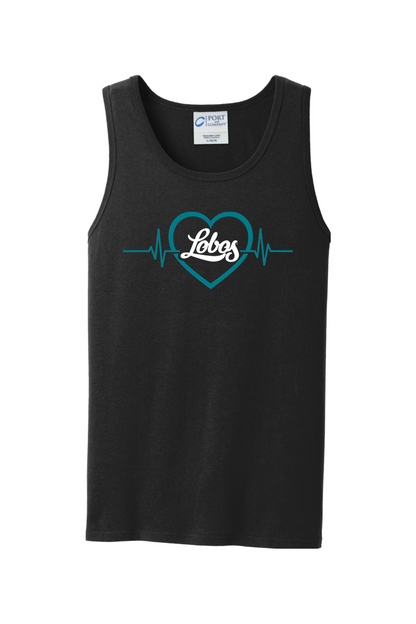 Lobos Heartbeat - Port & Company Core Cotton Tank Top