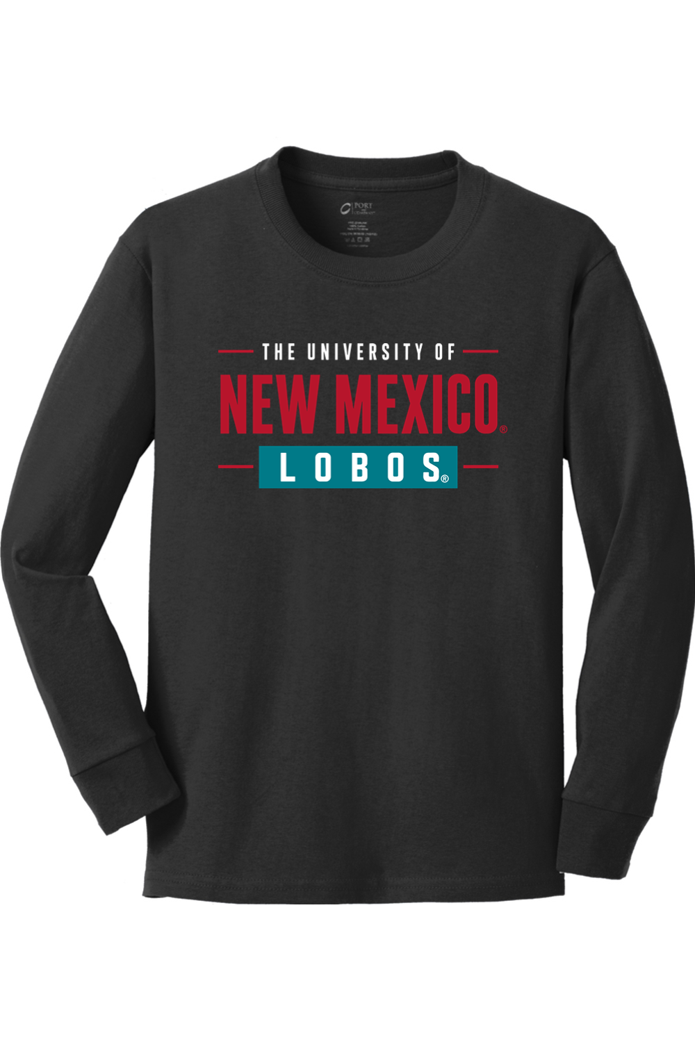 New Mexico Bold - Youth Port & Company Long Sleeve Core Cotton Tee