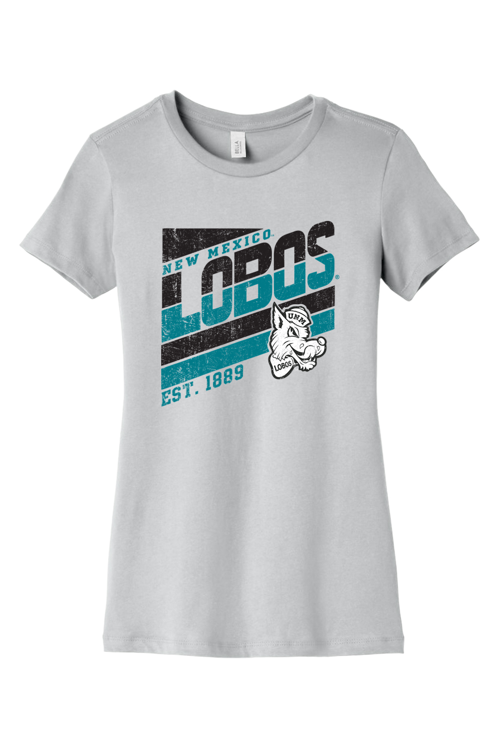 Lobos Retro-Stripe - BELLA+CANVAS Women’s Slim Fit Tee
