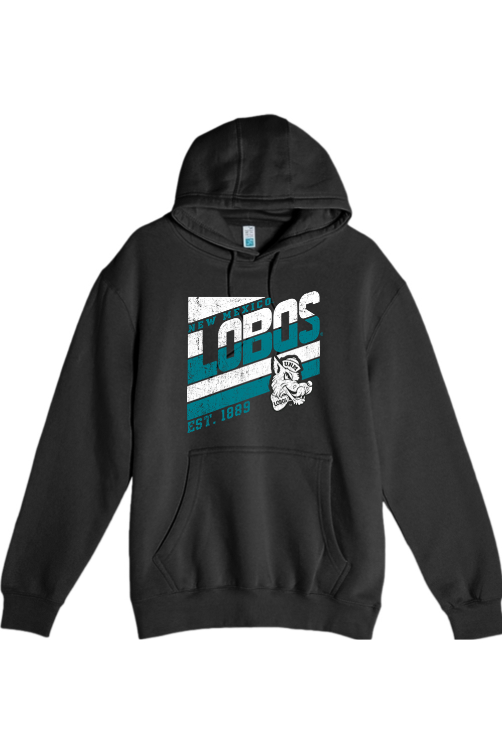 Lobos Retro-Stripe - Lane Seven Unisex Premium Pullover Hooded Sweatshirt