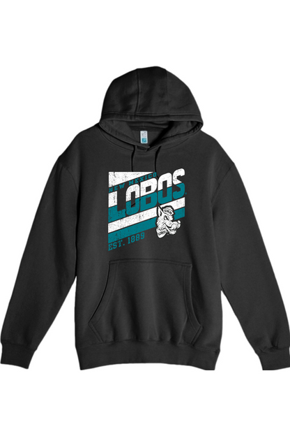 Lobos Retro-Stripe - Lane Seven Unisex Premium Pullover Hooded Sweatshirt