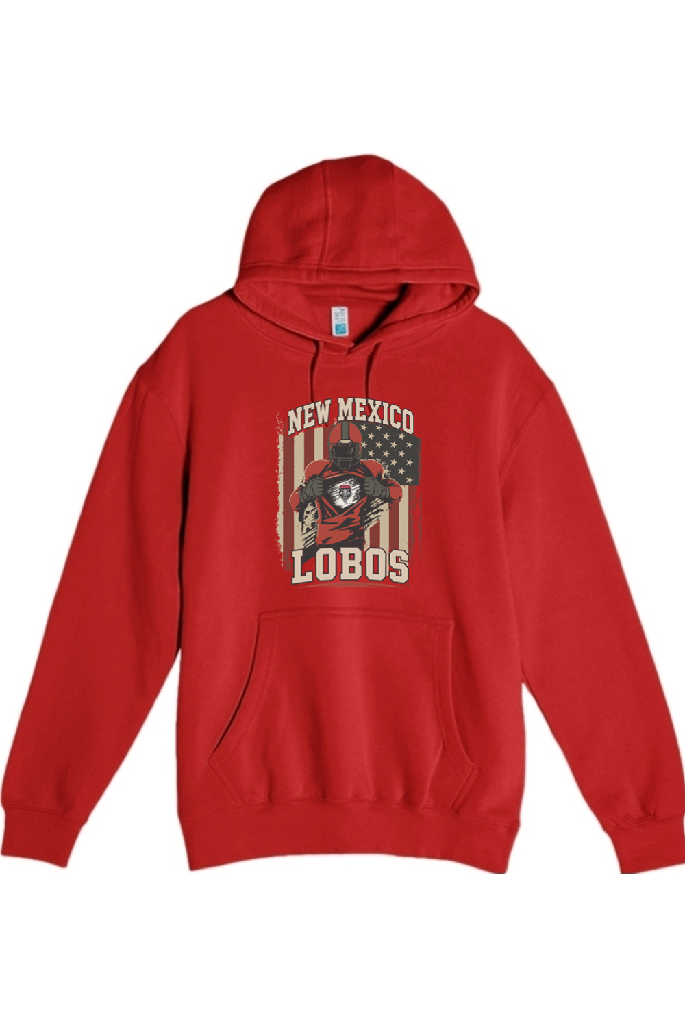 Lobos Gridiron Flag - Lane Seven Unisex Premium Pullover Hooded Sweatshirt