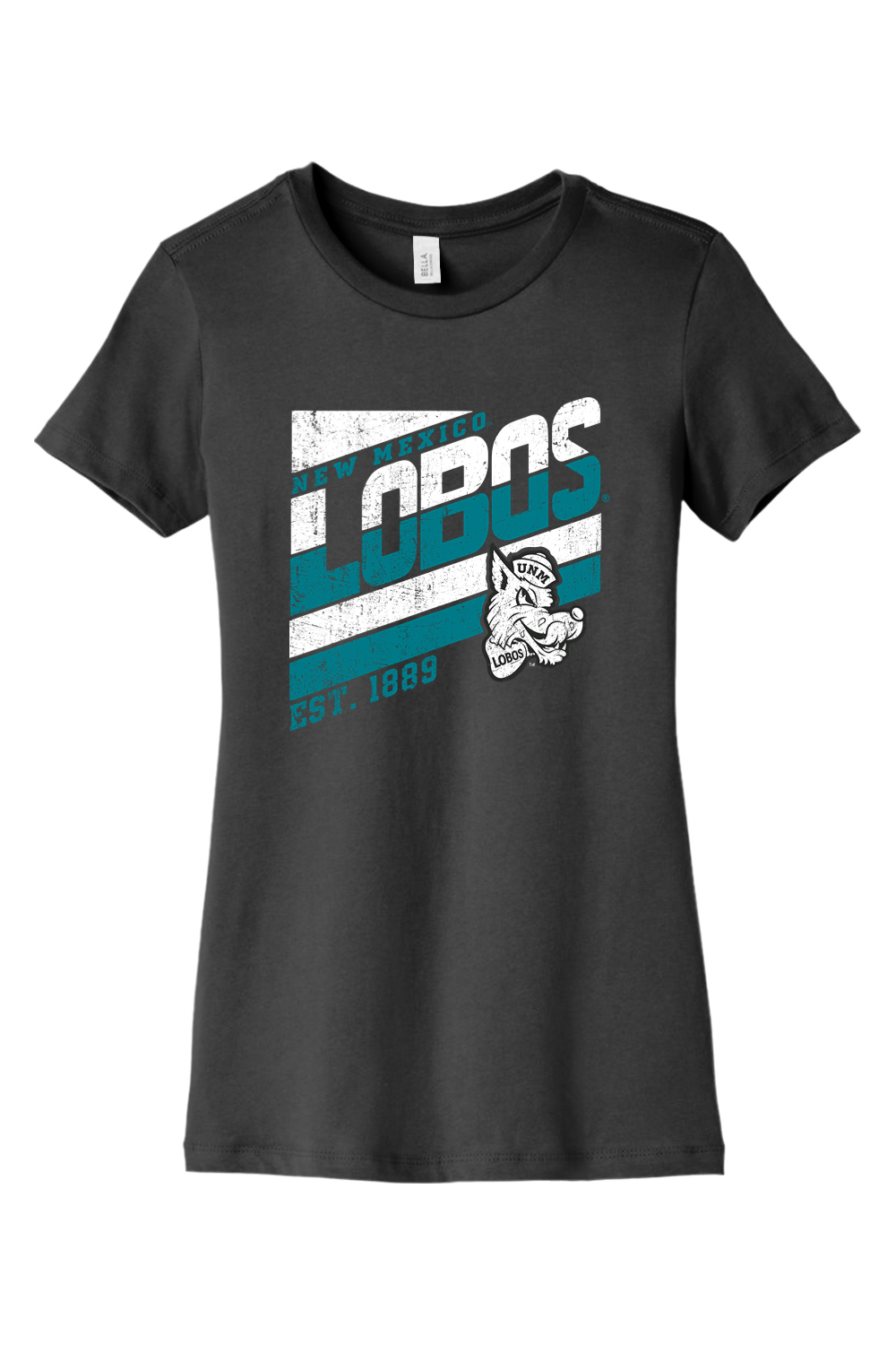 Lobos Retro-Stripe - BELLA+CANVAS Women’s Slim Fit Tee