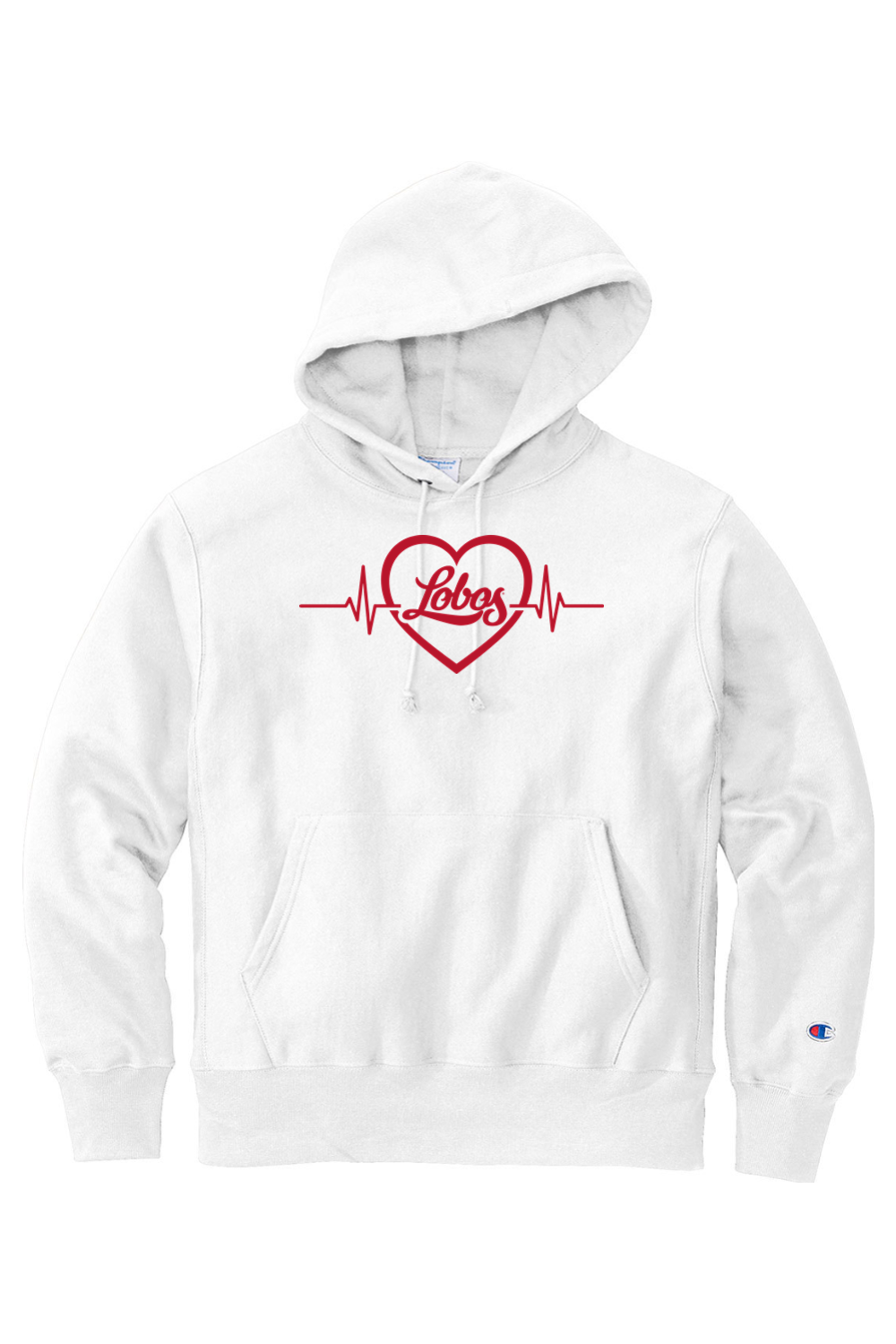 Lobos Heartbeat - Champion Reverse Weave Hooded Sweatshirt