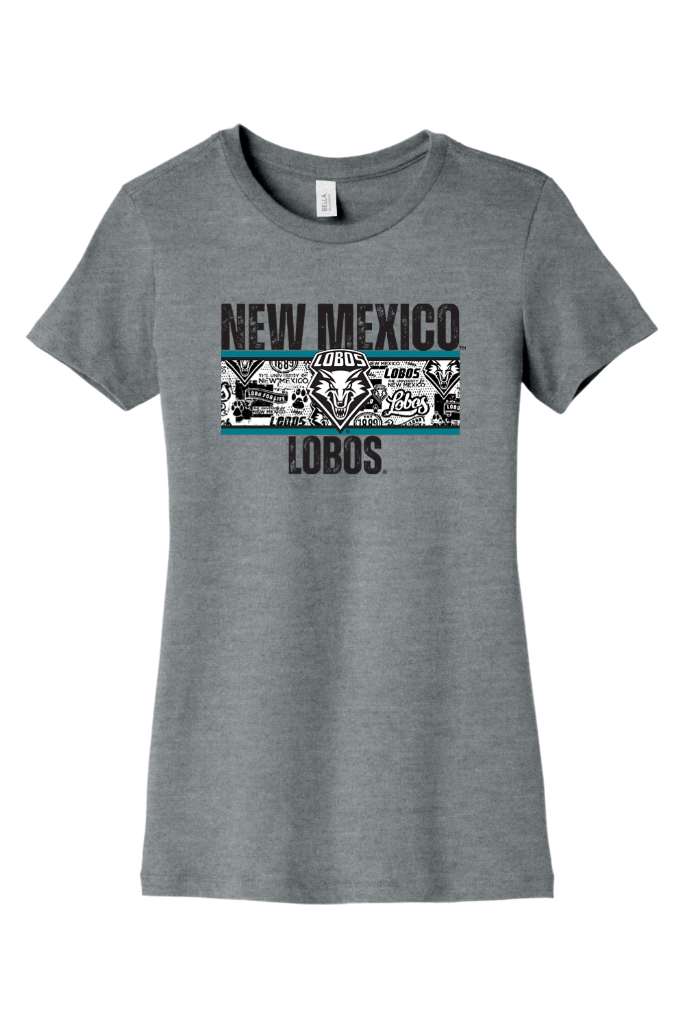 Lobos Heritage Collage - BELLA+CANVAS Women’s Slim Fit Tee