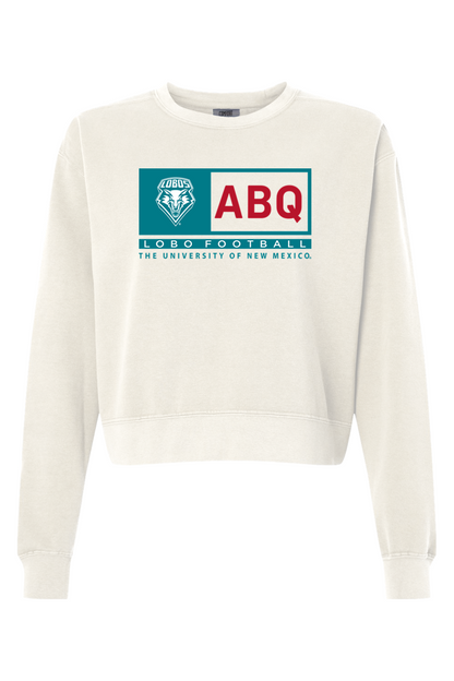 ABQ Heritage Football - Comfort Colors Women's Garment-Dyed Mid-Length Crewneck Sweatshirt