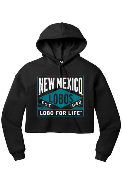 Lobo for Life 1889 - BELLA+CANVAS Women’s Sponge Fleece Cropped Fleece Hoodie
