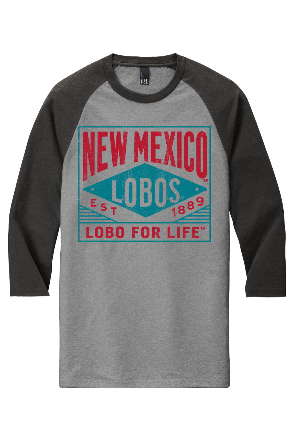 Lobo for Life 1889 - District Perfect Tri 3/4-Sleeve Raglan