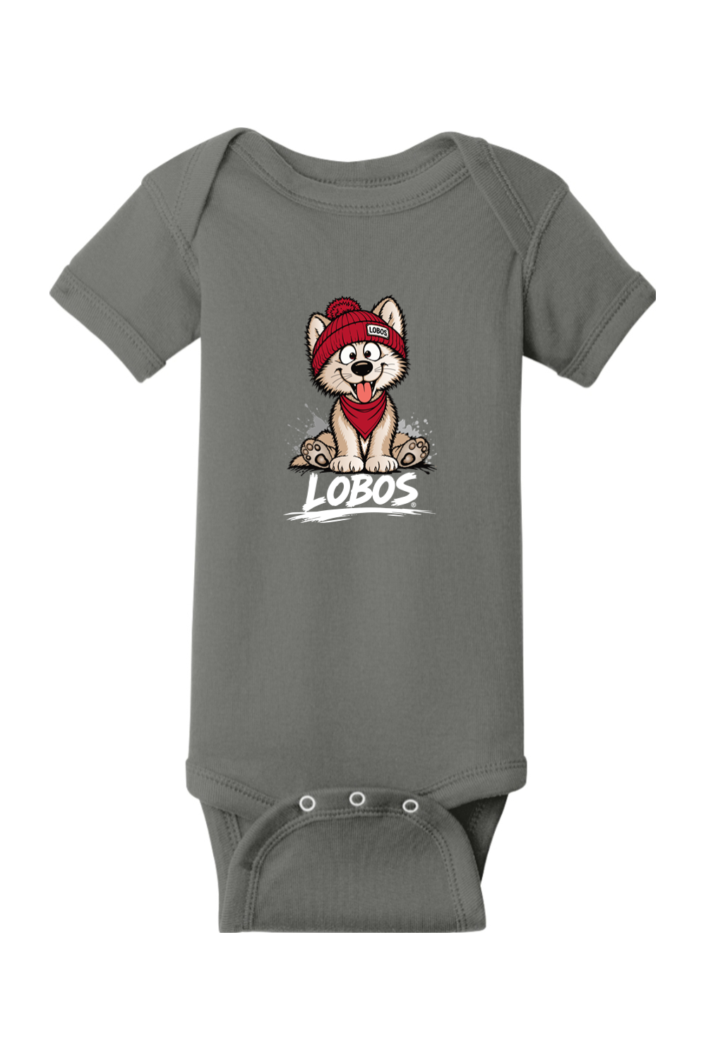 Lobo Pup - Rabbit Skins Infant Short Sleeve Baby Rib Bodysuit