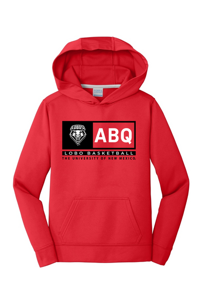 ABQ Heritage Basketball - Port & Company Youth Performance Fleece Pullover Hooded Sweatshirt