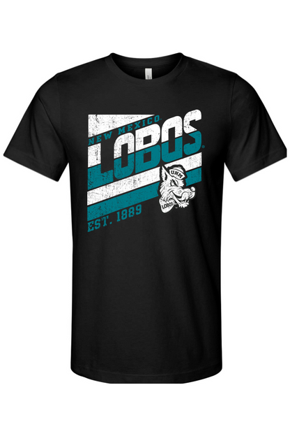 Lobos Retro-Stripe - Bella + Canvas Jersey Tee