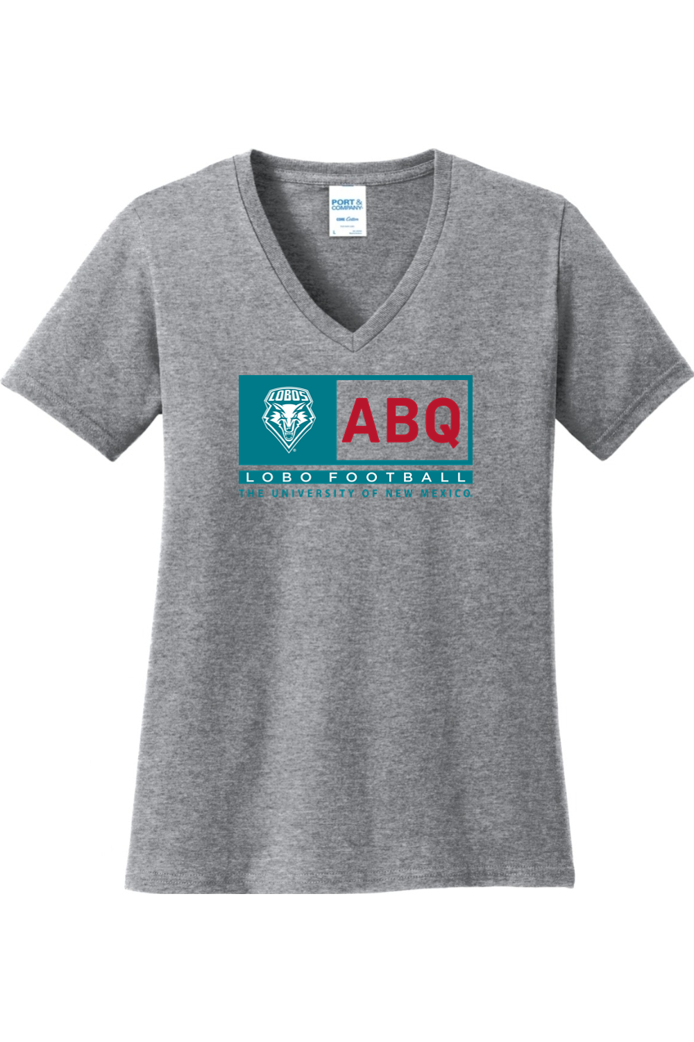 ABQ Heritage Football - Port & Company Ladies Core Cotton V-Neck Tee