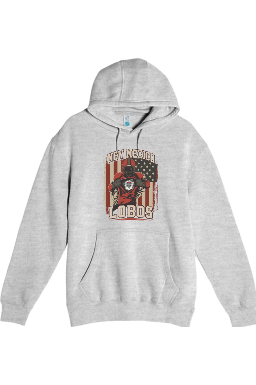 Lobos Gridiron Flag - Lane Seven Unisex Premium Pullover Hooded Sweatshirt